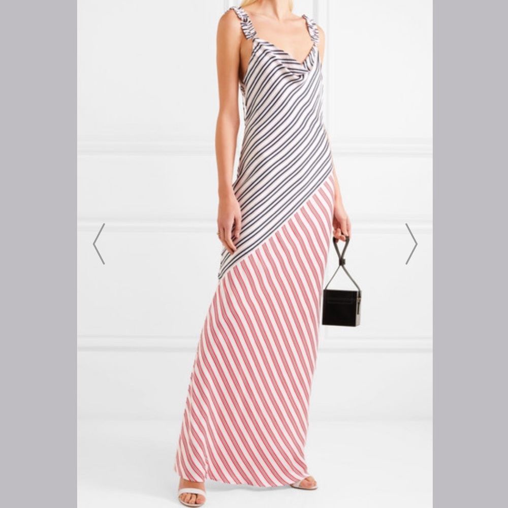 Rebecca Vallance Holly Striped Satin Dress